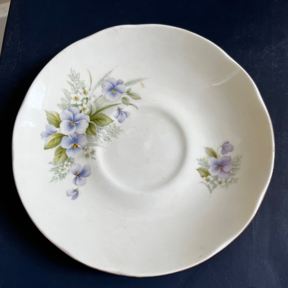 Sadler Wellington Fine Bone China 5.5” Replacement Saucer England Vintage Pansy